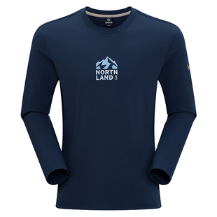 诺诗兰长袖T恤男秋季新防风透气快干保暖弹力圆领内搭NTSFT5871S