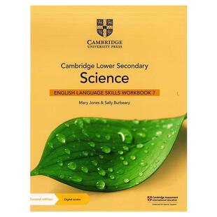 剑桥国际中学科学课程第二版Cambridge Lower Secondary Science English Language Skills Workbook 7 (含账号)青少年英语进口书