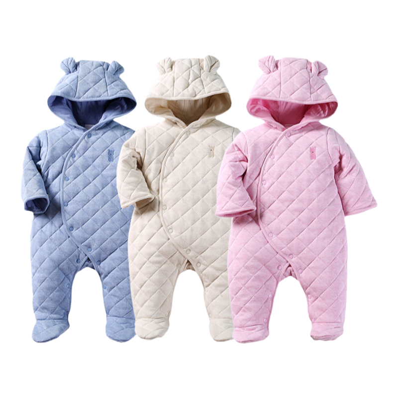 新生冬装菱格包脚外出加厚棉服