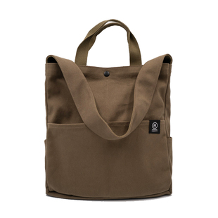 SimplyBetter原创 多功能多口袋单肩手提全棉帆布包 ins帆布袋