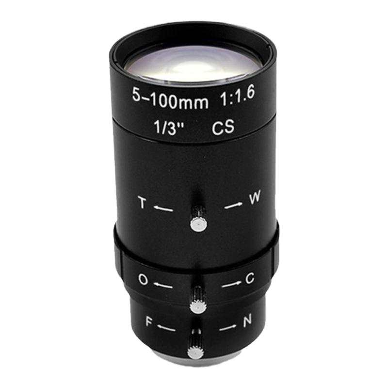 监控 变焦5-100mm手动光圈CS高清摄像机镜头 安防20倍长焦距 F1.6