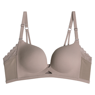 比超模更高级！无痕一片式大胸显小文胸薄款聚拢小胸内衣女无钢圈