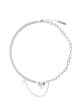 PEARLONA爱心巴洛克珍珠锁骨链