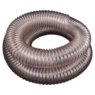 【厚2mm】PU聚氨酯风管镀铜钢丝软管pu工业吸尘木工伸缩通风管