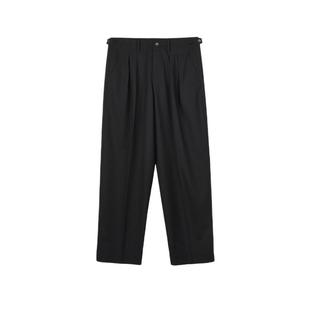 LESS春秋裤子女简约休闲宽松锥形暗条纹西装裤2N8E10250