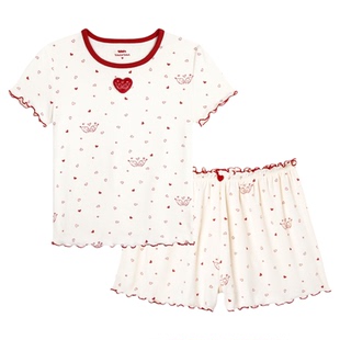 tbh野兽派家居星星人绵柔针织家居服短款套装可外穿睡衣女