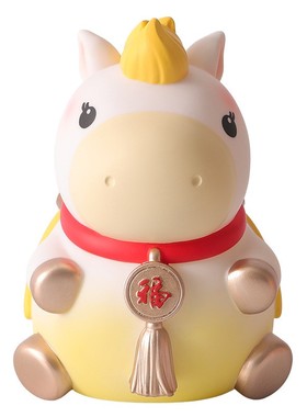 马年搪胶小马存钱罐儿童可进可出