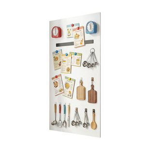 磁吸珐琅白板墙贴冰箱贴磁吸展示板厨房专用珐琅版墙面收纳哑光磁力配件置物架家用写字照片墙黑板镀锌板定制