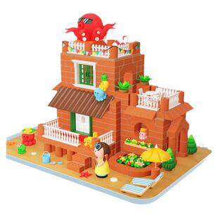 科博小小泥瓦匠水泥建房子玩具儿童手工DIY迷你盖房砌砖块造房子