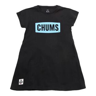 CHUMS洽洽鸟儿童运动休闲亲子连衣裙印花舒适短袖裙子CH21-1284