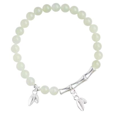 和田玉S999足银竹节手链女生礼物