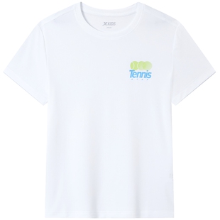 特步童装儿童网球速干短袖T恤2026夏季新款男童短T大童运动服夏装