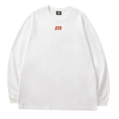 STA简易小字母纯棉长袖T恤