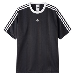 Adidas阿迪达斯三叶草男子三条纹复古休闲宽松短袖圆领T恤KD5830