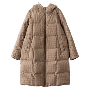 梭家|完整答案|匈牙利95白鹅绒无惧严寒色织咖格长绒棉中长羽绒服