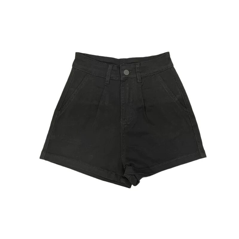 简约纯色休闲牛仔短裤女