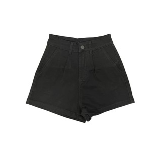 李李服饰加绒简约纯色休闲牛仔短裤女25冬季新款高腰百搭阔腿短裤