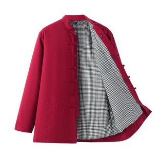 冬季加厚唐装男纯棉花棉袄中式棉衣外套可拆卸手工棉服中老年汉服