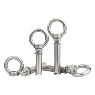 304不锈钢膨胀螺丝带环挂钩带圈加长万能吊环膨胀螺栓M6M8M10M12