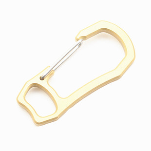 黄铜钥匙扣 金色钥匙挂扣 复古纯铜快挂钥匙扣弹簧扣登山扣手电扣