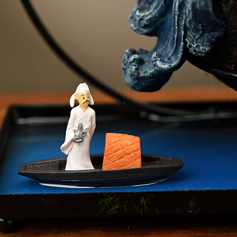 新中式百搭创意仿真迎客松盆景客厅茶几装饰品酒店办公室桌面摆件