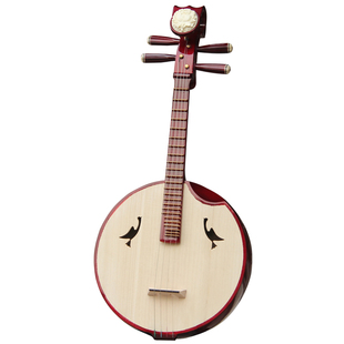 梵巢弹拨乐器中阮初学入门红木镶嵌牡丹花乐队剧团演奏琴成人阮琴