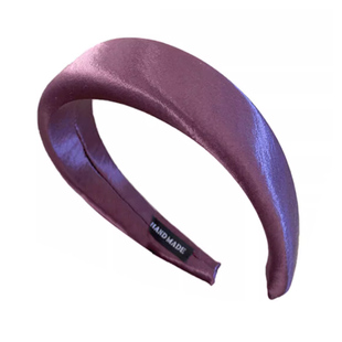 霞光紫~简约气质素缎发卡发箍女宽边显脸小头箍高颅顶ins网红发饰