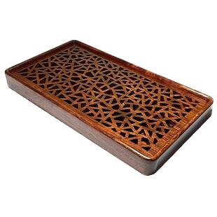 家用巴西花梨实木挖制储水小茶盘高端整块原木沥水托盘茶海干泡台