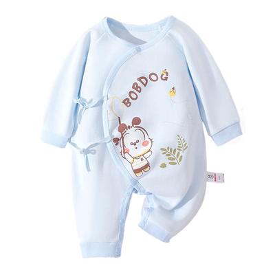 巴布豆新生儿连体衣纯棉四季款