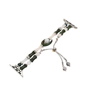 水墨竹影diy手链适用iwatch表带S8苹果S9手表8AppleWatch女款watchs秋冬s7高级感SE9男ultra2腕带iphone新品