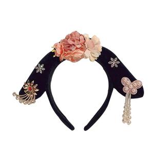 宫廷风贵妃格格发箍女公主贵人旗头头箍甄嬛娘娘发卡搞怪洗脸头饰