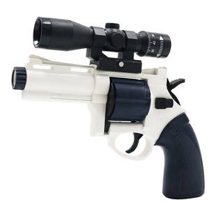 左轮抛壳软弹枪仿真模型手小枪玩具儿童男孩吸盘可发射砸响炮软蛋