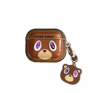 sideline原创kanye west逃学熊AIR PODS耳机壳2代3代pro软壳情侣嘻哈说唱