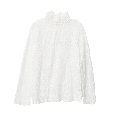 秋冬新款法式大码胖mm花边女蕾丝