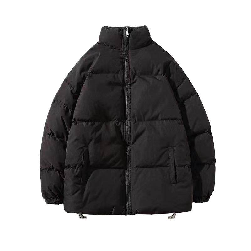 小个子百搭宽松纯色立领棉衣棉服