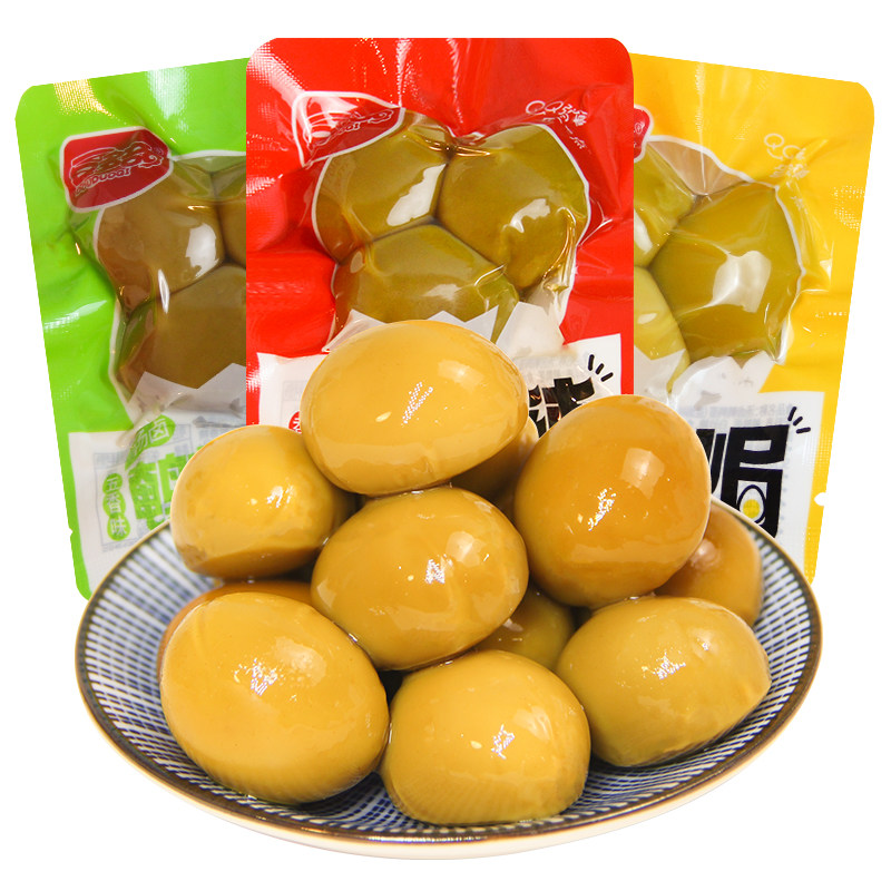 豆多奇带壳鹌鹑蛋五香香辣味零食