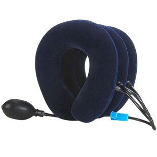 防低头充气颈椎家用反弓脖子前倾矫正器气囊颈托U型枕护颈旅行