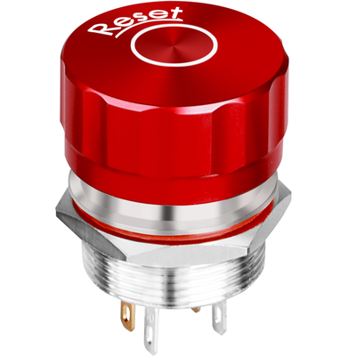 新品16mm塑料停钮红色蘑菇开关