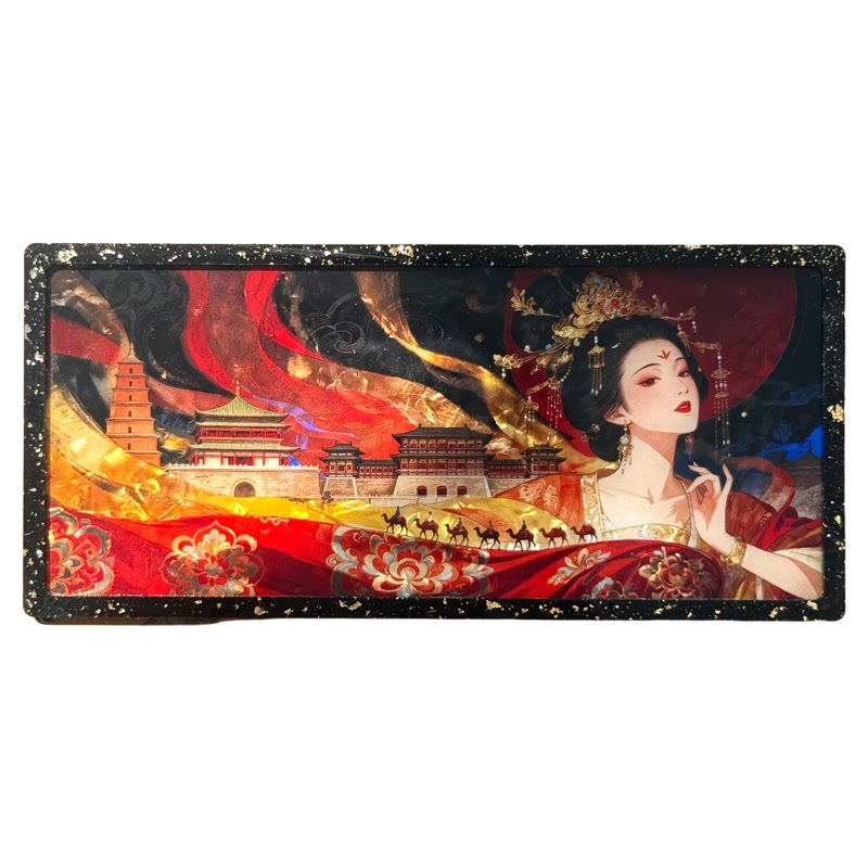 西安博物院双鸾花鸟文创小镜子古风化妆镜新婚礼物送女友七夕礼物