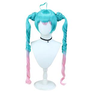 思越  初音cos假发 万用虎口夹 110CM 双马尾假发 初音全系列