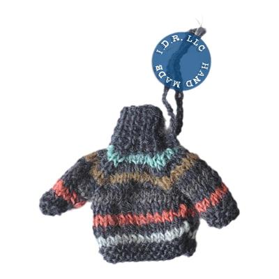 手工编织迷你毛衣包包挂件