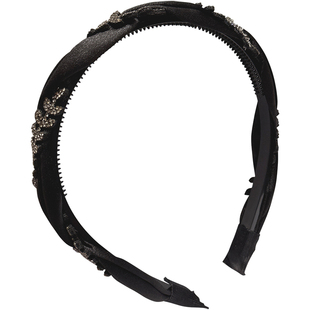 高级感水钻麦穗辫子发箍女高颅顶带齿防滑压发发卡头箍不勒头发饰