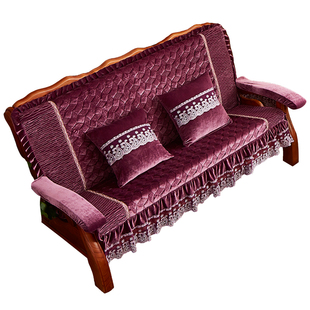 老旧款实木沙发坐垫带靠背冬老式木制红木椅加厚靠垫一体专用座垫