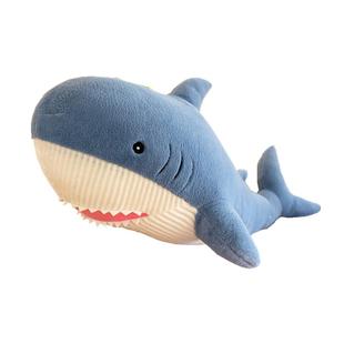 鲨鱼公仔抱枕睡觉抱玩偶女生鲸毛绒玩具娃娃男孩床上大号生日礼物