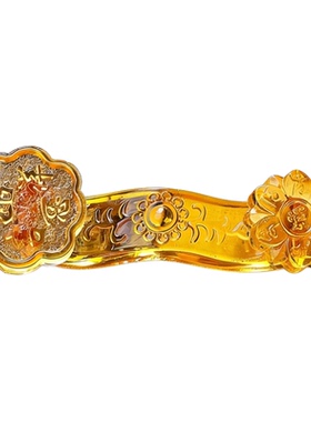 明清古典金色水晶摆件