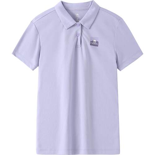 【清爽速干】骆驼户外速干衣女短袖polo衫透气吸湿快干运动T恤男