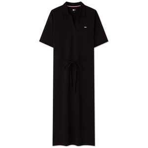 Tommy女珠地网眼V领系带POLO裙