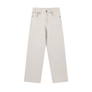 THESOONG/棉料直筒牛仔裤女秋冬款小个子胯宽显瘦休闲裤HBKZ7460