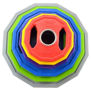 Joinfit彩色包胶杠铃片 大孔奥杆铃片 手抓举重杠铃片 健身器材