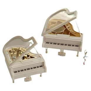 生日礼物北欧复古钢琴音乐盒桌面摆件装饰品创意礼品520生日礼物